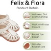image:imageFelix amp Flora Toddler Girls Sandals Flower Girl Shoes Soft Rubber Princess Flat ShoesBc322ivory