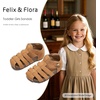 image:imageFelix amp Flora Toddler Girls Sandals Flower Girl Shoes Soft Rubber Princess Flat ShoesBc328yellow