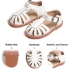 image:imageFelix amp Flora Toddler Girls Sandals Soft Rubber Princess Flat Shoes Flower Girl ShoesBc262ivory White