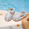 image:imageFelix amp Flora Toddler Girls Sandals Soft Rubber Princess Flat Shoes Flower Girl ShoesBc262light Blue