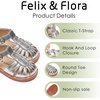 image:imageFelix amp Flora Toddler Girls Sandals Soft Rubber Princess Flat Shoes Flower Girl ShoesBc262silver