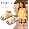 image:imageFelix amp Flora Toddler Girls Sandals Soft Rubber Princess Flat Shoes Flower Girl ShoesBc262yellow