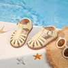 image:imageFelix amp Flora Toddler Girls Sandals Soft Rubber Princess Flat Shoes Flower Girl ShoesBc262yellow