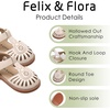 image:imageFelix amp Flora Toddler Girls Sandals Soft Rubber Princess Flat Shoes Flower Girl ShoesBc289beige
