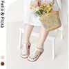 image:imageFelix amp Flora Toddler Girls Sandals Soft Rubber Princess Flat Shoes Flower Girl ShoesBc289beige