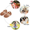 image:imageFelix amp Flora Toddler Girls Sandals Soft Rubber Princess Flat Shoes Flower Girl ShoesBc289brown