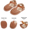 image:imageFelix amp Flora Toddler Girls Sandals Soft Rubber Princess Flat Shoes Flower Girl ShoesBc289brown