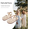 image:imageFelix amp Flora Toddler Girls Sandals Soft Rubber Princess Flat Shoes Flower Girl ShoesBc299apricot