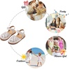 image:imageFelix amp Flora Toddler Girls Sandals Soft Rubber Princess Flat Shoes Flower Girl ShoesBc299beige