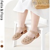 image:imageFelix amp Flora Toddler Girls Sandals Soft Rubber Princess Flat Shoes Flower Girl ShoesBc299tan