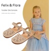 image:imageFelix amp Flora Toddler Girls Sandals Soft Rubber Princess Flat Shoes Flower Girl ShoesBc299tan