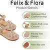 image:imageFelix amp Flora Toddler Girls Sandals Soft Rubber Princess Flat Shoes Flower Girl ShoesBc299tan