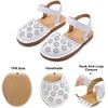 image:imageFelix amp Flora Toddler Girls Sandals Soft Rubber Princess Flat Shoes Flower Girl ShoesBc299white