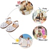 image:imageFelix amp Flora Toddler Girls Sandals Soft Rubber Princess Flat Shoes Flower Girl ShoesBc299white