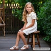 image:imageFelix amp Flora Toddler Girls Sandals Soft Rubber Princess Flat Shoes Flower Girl ShoesBc311beige