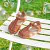 image:imageFelix amp Flora Toddler Girls Sandals Soft Rubber Princess Flat Shoes Flower Girl ShoesBc311brown