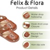 image:imageFelix amp Flora Toddler Girls Sandals Soft Rubber Princess Flat Shoes Flower Girl ShoesBc311brown