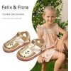 image:imageFelix amp Flora Toddler Girls Sandals Soft Rubber Princess Flat Shoes Flower Girl ShoesBc311gold