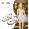 image:imageFelix amp Flora Toddler Girls Sandals Soft Rubber Princess Flat Shoes Flower Girl ShoesBc311white
