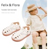 image:imageFelix amp Flora Toddler Girls Sandals Soft Rubber Princess Flat Shoes Flower Girl ShoesBc313beige