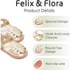 image:imageFelix amp Flora Toddler Girls Sandals Soft Rubber Princess Flat Shoes Flower Girl ShoesBc313gold