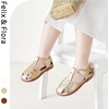 image:imageFelix amp Flora Toddler Girls Sandals Soft Rubber Princess Flat Shoes Flower Girl ShoesBc313gold