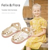image:imageFelix amp Flora Toddler Girls Sandals Soft Rubber Princess Flat Shoes Flower Girl ShoesBc313gold