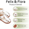 image:imageFelix amp Flora Toddler Girls Sandals Soft Rubber Princess Flat Shoes Flower Girl ShoesBc313white