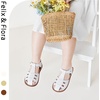 image:imageFelix amp Flora Toddler Girls Sandals Soft Rubber Princess Flat Shoes Flower Girl ShoesBc313white