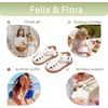 image:imageFelix amp Flora Toddler Girls Sandals Soft Rubber Princess Flat Shoes Flower Girl ShoesBc313white