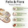 image:imageFelix amp Flora Toddler Girls Sandals Soft Rubber Princess Flat Shoes Flower Girl ShoesBc321gold