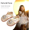 image:imageFelix amp Flora Toddler Girls Sandals Soft Rubber Princess Flat Shoes Flower Girl ShoesBc321gold
