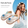 image:imageFelix amp Flora Toddler Girls Sandals Soft Rubber Princess Flat Shoes Flower Girl ShoesBc321silver