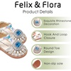 image:imageFelix amp Flora Toddler Girls Sandals Soft Rubber Princess Flat Shoes Flower Girl ShoesBc321silver