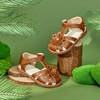image:imageFelix amp Flora Toddler Girls Sandals Soft Rubber Princess Flat Shoes Flower Girl ShoesBc326brown