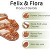 image:imageFelix amp Flora Toddler Girls Sandals Soft Rubber Princess Flat Shoes Flower Girl ShoesBc326brown