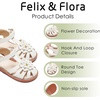 image:imageFelix amp Flora Toddler Girls Sandals Soft Rubber Princess Flat Shoes Flower Girl ShoesBc326cream White
