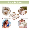 image:imageFelix amp Flora Toddler Girls Sandals Soft Rubber Princess Flat Shoes Flower Girl ShoesBc326cream White