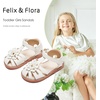 image:imageFelix amp Flora Toddler Girls Sandals Soft Rubber Princess Flat Shoes Flower Girl ShoesBc326cream White