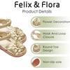 image:imageFelix amp Flora Toddler Girls Sandals Soft Rubber Princess Flat Shoes Flower Girl ShoesBc326gold