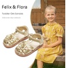 image:imageFelix amp Flora Toddler Girls Sandals Soft Rubber Princess Flat Shoes Flower Girl ShoesBc326gold