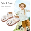 image:imageFelix amp Flora Toddler Girls Sandals Soft Rubber Princess Flat Shoes Flower Girl ShoesBc326white