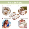image:imageFelix amp Flora Toddler Girls Sandals Soft Rubber Princess Flat Shoes Flower Girl ShoesBc326white