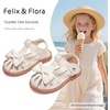image:imageFelix amp Flora Toddler Girls Sandals Soft Rubber Princess Flat Shoes Flower Girl ShoesBc327beige