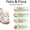image:imageFelix amp Flora Toddler Girls Sandals Soft Rubber Princess Flat Shoes Flower Girl ShoesBc327cream