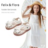 image:imageFelix amp Flora Toddler Girls Sandals Soft Rubber Princess Flat Shoes Flower Girl ShoesBc327cream