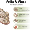 image:imageFelix amp Flora Toddler Girls Sandals Soft Rubber Princess Flat Shoes Flower Girl ShoesBc327gold