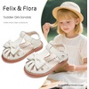 image:imageFelix amp Flora Toddler Girls Sandals Soft Rubber Princess Flat Shoes Flower Girl ShoesBc327ivory White