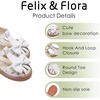 image:imageFelix amp Flora Toddler Girls Sandals Soft Rubber Princess Flat Shoes Flower Girl ShoesBc327white