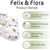 image:imageFelix amp Flora Toddler Girls Sandals Soft Rubber Princess Flat Shoes Flower Girl ShoesBc332white